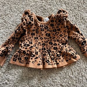 Leopard Print Peplum Sweater 12-18M